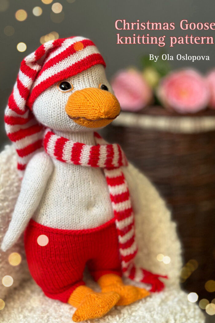 Creative Christmas Goose Knitting Pattern Idea